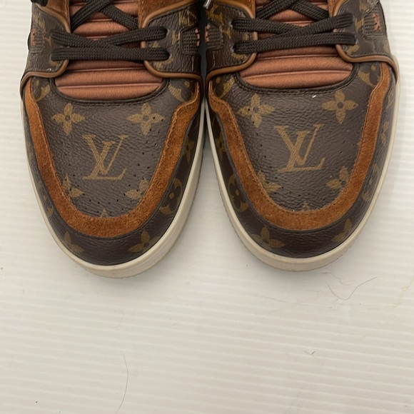 LOUIS VUITTON LEATHER SUEDE LOW SNEAKERS MENS UK SIZE 9 US SIZE 10.5 - Picture 8 of 16